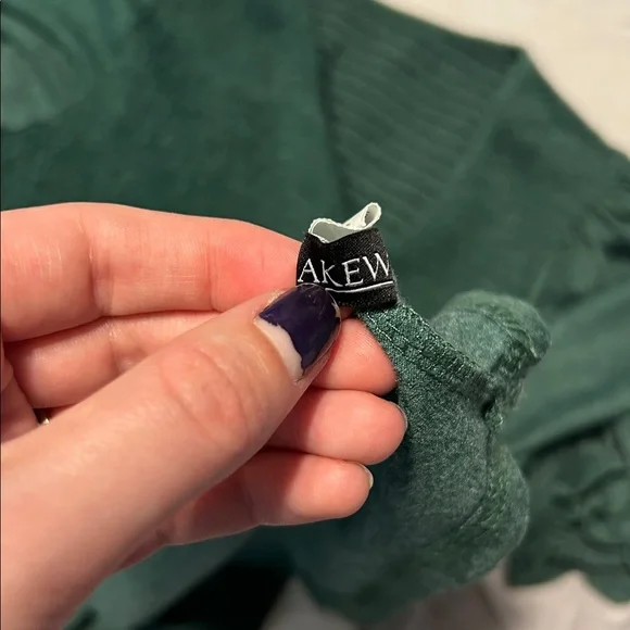 X-Large Green Smocked Babydoll Top - Picture 7 of 10